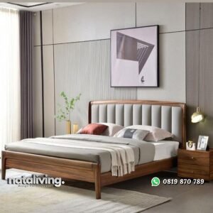 Tempat tidur jok kayu jati tua dipan modern elegan terbaru nataliving furniture