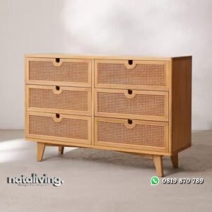 Bufet rotan terbaru rangka kayu jati terbaik nakas rotan nataliving furniture