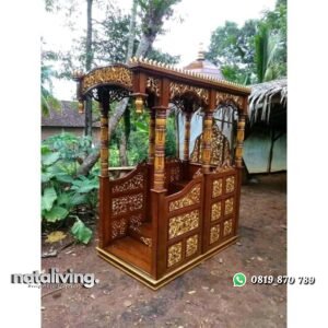 Mimbar masjid pintu depan kayu jati mimbar murah nataliving furniture