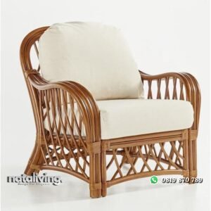 Kursi sofa rotan sintetis dudukan busa tebal nataliving furniture