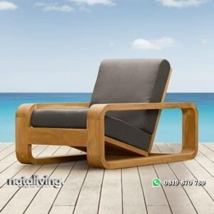 Kursi santai kayu jati dudukan busa empuk kursi unik terbaru nataliving furniture