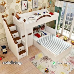 Tempat tidur anak tangga terbaru dipan anak minimalis nataliving furniture