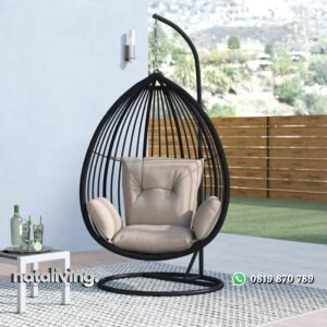 Ayunan rotan sintetis terbaik ayunan rotan tiang besi nataliving furniture
