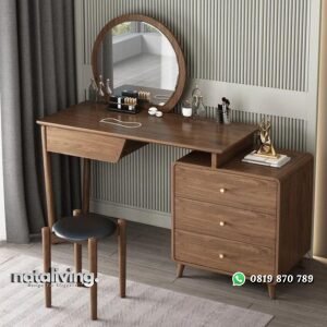Meja rias artis terbaru meja rias dengan cermin bundar nataliving furniture