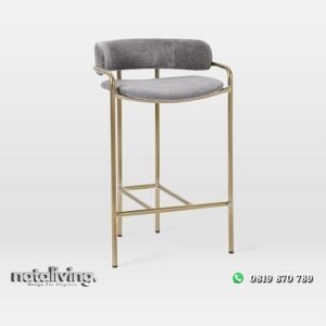Kursi bar besi gold lengkung kursi bar modern terlaris nataliving furniture