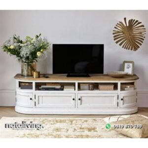 Meja tv unik finishing duco top kayu jati bufet tv klasik nataliving furniture