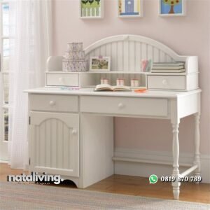 Meja Belajar Anak Warna Putih nataliving furniture