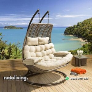 Ayunan rotan sintetis jumbo model unik ayunan outdoor mewah nataliving furniture