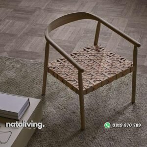 Kursi cafe rajut kulit asli terbaru kursi cafe kayu jati nataliving furniture