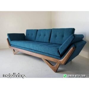 Bangku santai kayu jati terbaru dudukan busa tebal nataliving furniture