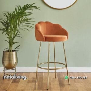 Kursi bar modern besi jok model kerang kursi bar kekinian nataliving furniture