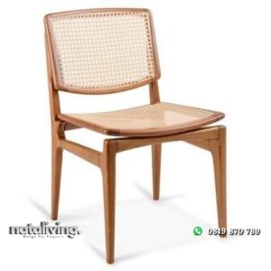 Kursi cafe kayu jati kursi restoran kombinasi rotan nataliving furniture