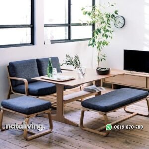 Kursi tamu retro dudukan busa terbaru kursi keluarga terbaik nataliving furniture