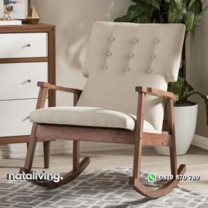 Kursi goyang retro model klasik kursi santai unik kayu jati nataliving furniture