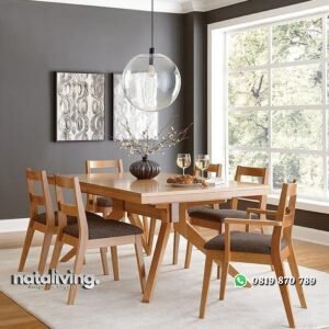 Kursi makan kayu jati modern kursi makan terbaik nataliving furniture