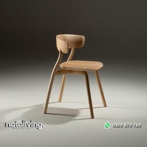 Kursi cafe sandaran lengkung kayu jati kursi cafe unik nataliving furniture
