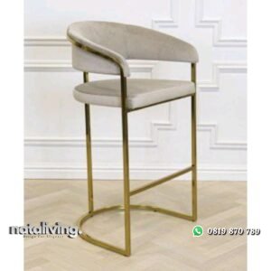 Kursi bar stainless gold modern bar stool mewah terbaru nataliving furniture