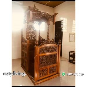 Mimbar masjid besar full ukiran mimbar masjid terbaru nataliving furniture