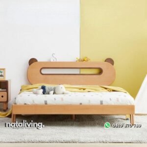 Dipan anak motif modern tempat tidur anak kayu jati nataliving furniture