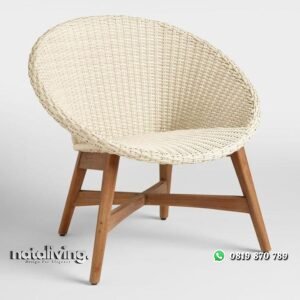 Kursi santai rotan sintetis kaki kayu jati terbaik kursi terbaru nataliving furniture