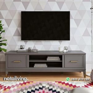 Meja tv modern kayu jati bufet tv minimalis terbaik nataliving furniture