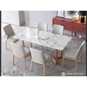 Kursi makan terbaru meja marmer kayu jati nataliving furniture