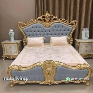 Dipan tempat tidur ukir sandaran busa nataliving furniture