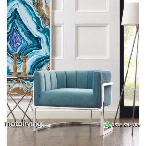 Kursi santai stainless dudukan busa empuk nataliving furniture