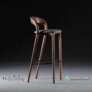 Kursi bar terlaris kayu jati pijakan besi kursi bar terbaik nataliving furniture