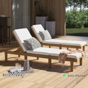 Kursi lonjer kayu jati terbaikkursi pantai terbaru busa nataliving furniture