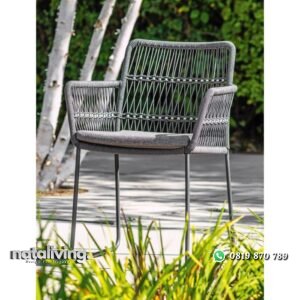 Kursi santai terbaru besi kombinasi rotan sintetis nataliving furniture