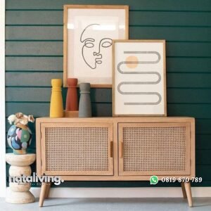 Nakas rotan alami terbaik bufet kayu jati nataliving furniture