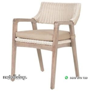 Kursi cafe kayu jati rotan alami kursi cafe modern nataliving furniture