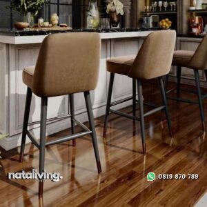 kursi bar modern ujung kaki list gold nataliving furniture