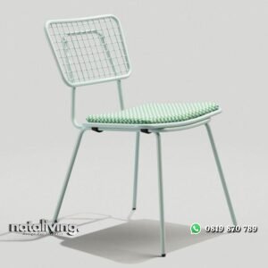 Kursi cafe terbaru rangka besi warna putih kursi hotel modern nataliving furniture