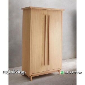 Almari pakaian kayu jati warna bleacing terbaru lemari pakaian modern nataliving furniture