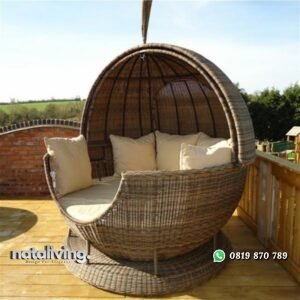 Kursi santai rotan sintetis full busa kursi kerodong terbaik nataliving furniture