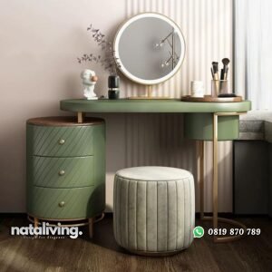 Meja rias jok oscar kaki besi tata rias artis modern nataliving furniture