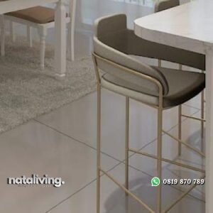 Kursi bar besi finishing gold custom nataliving furniture
