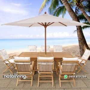 Kursi pantai terbaru kursi taman kayu jati dudukan busa nataliving furniture