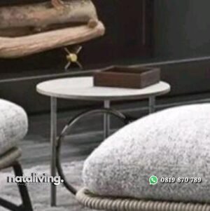Meja kecil outdoor meja samping bundar nataliving furniture