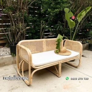Bangku rotan terbaru dudukan busa kursi rotan alami nataliving furniture