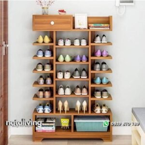 Rak sepatu terbaru kayu jati rak sepatu modern nataliving furniture