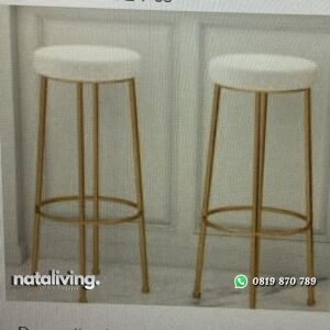 Kursi bar besi finishing gold kursi bar simple nataliving furniture