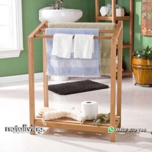 Gantungan handuk kayu jati gantungan baju modern nataliving furniture