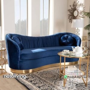 Sofa retro kaki besi stainless gold sofa mewah nataliving furniture