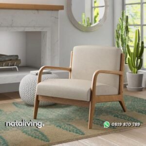 Kursi santai kayu jati kursi teras modern nataliving furniture
