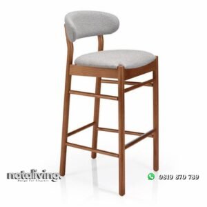 Kursi bar kayu jati terbaru sandaran lengkung nataliving furniture