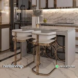 Kursi bar stainless gold custom kursi bar modern nataliving furniture