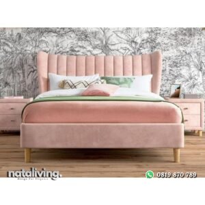 Dipan minimalis terbaru kayu jati tempat tidur full jok nataliving furniture